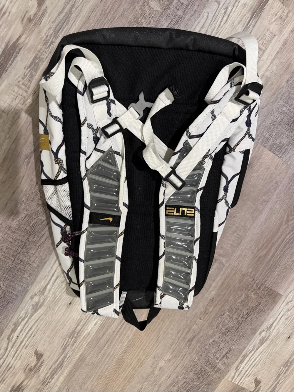 Nike Hoops Elite Pro Printed Backpack-White Chains